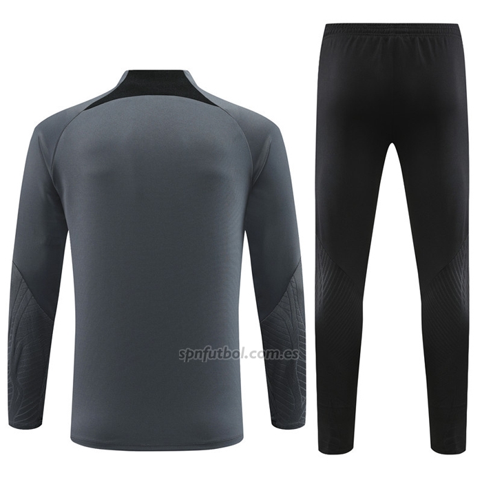 Chandal de Sudadera del Paris Saint-Germain Jordan Nino 2023-2024 Gris